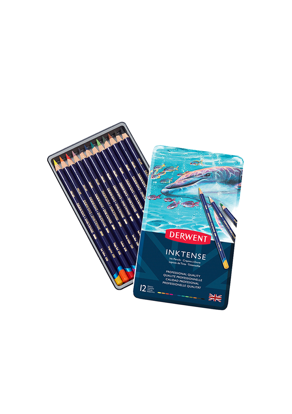 Lápices de Tinta Solubles al Agua Derwent Inktense Set 12 Colores