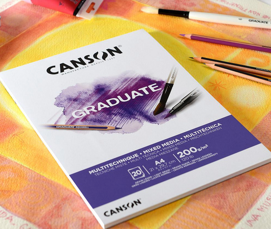 Canson Graduate - Block Mixed Media 20 hojas 200 g/m2 A4