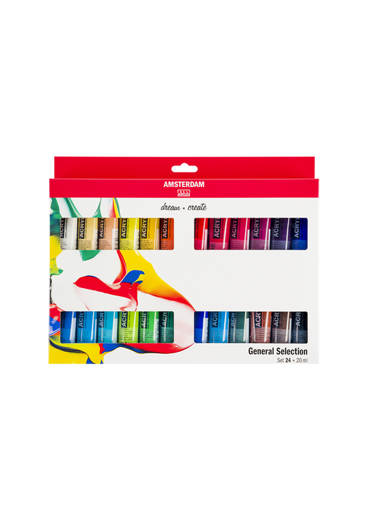 Acrílico Amsterdam Set 24 Colores 20ml Selección General