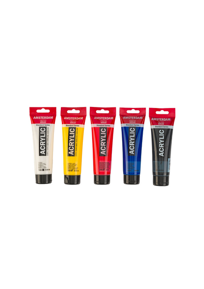 Acrílico Amsterdam Set 5 Colores 120ml Mezcla