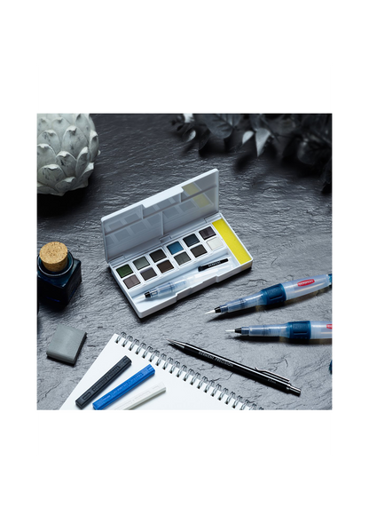 Carboncillo con Color Acuarelable Derwent Tinted Charcoal Set 12 Pastillas