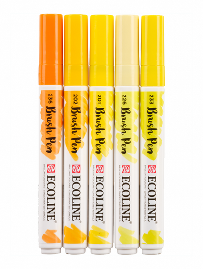 Marcadores Acuarela Ecoline Set 5 Amarillo