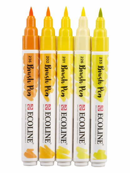 Marcadores Acuarela Ecoline Set 5 Amarillo