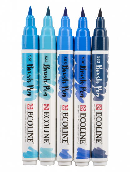 Marcadores Acuarela Ecoline Set 5 Azul