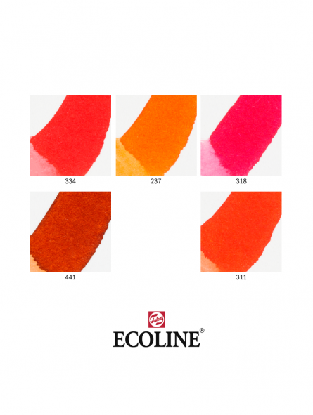 Marcadores Acuarela Ecoline Set 5 Rojo