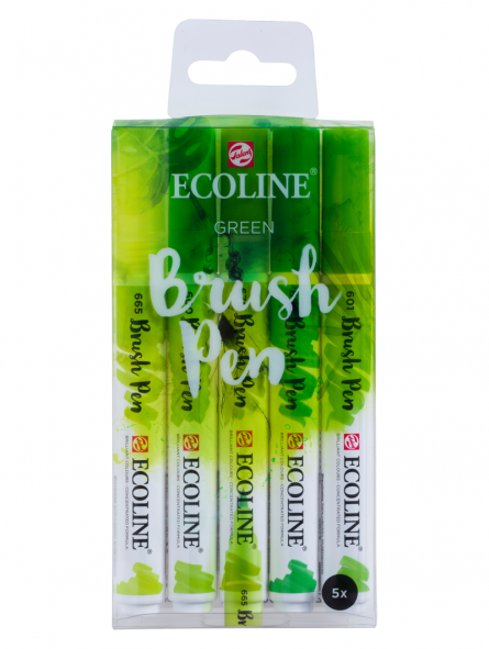 Marcadores Acuarela Ecoline Set 5 Verde