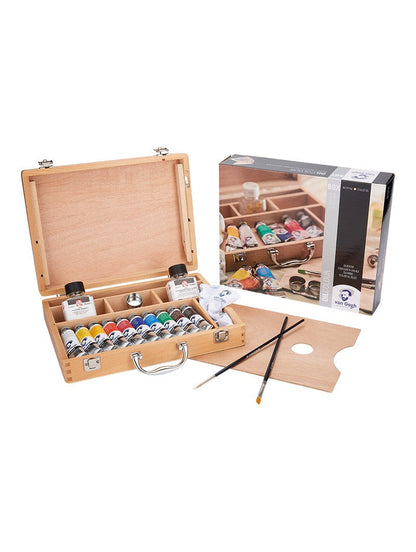 Óleo Van Gogh Caja Madera 10 Colores 40ml + Accesorios