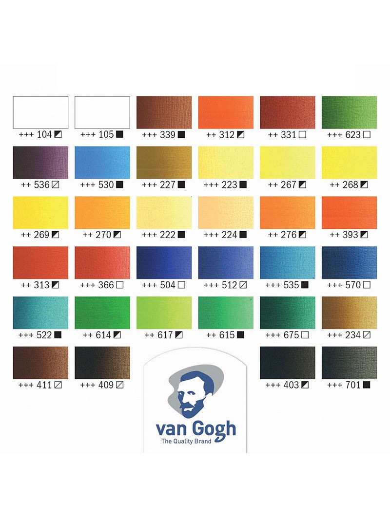 Óleo Van Gogh Caja Madera Superior 32 Colores + Accesorios