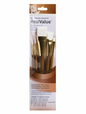 Pinceles Princeton RealValue Mango Corto Café Pelo Sintético TaklonBlanco Set 5