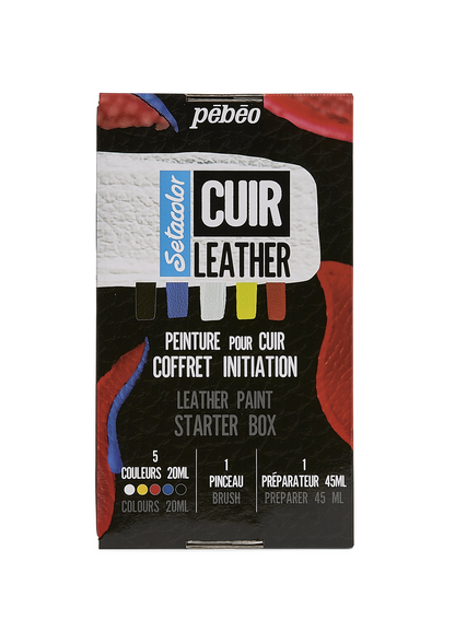 Pintura para Cuero Pebeo Setacolor Set 5 Colores x 20ml