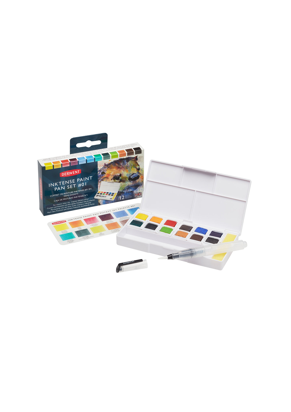 Tinta en Pastillas Solubles al Agua Derwent Inktense N°1 Set 12 Colores