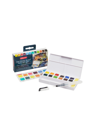 Tinta en Pastillas Solubles al Agua Derwent Inktense N°1 Set 12 Colores